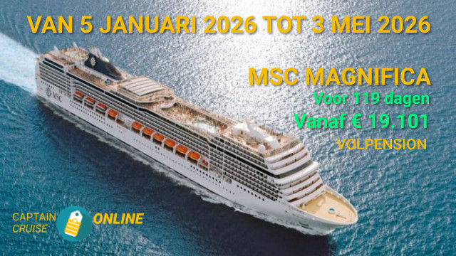 VAN 5 JANUARI 2026 TOT 3 MEI 2026 MSC MAGNIFICA